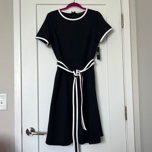 New York and Company Black Dress w/White Piping